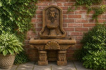 Neptune Rectangle Shell Concrete Water  Fountain